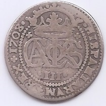  ESPAÑA CARLOS III EL PRETENDIENTE DEL  AÑO 1708 2 REALES